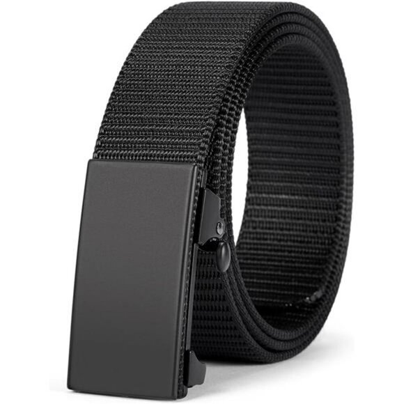 Mens Nylon Ratchet Belt Adjustable Tactical Golf Belt Work Belt for Jeans - Picture 1 of 7